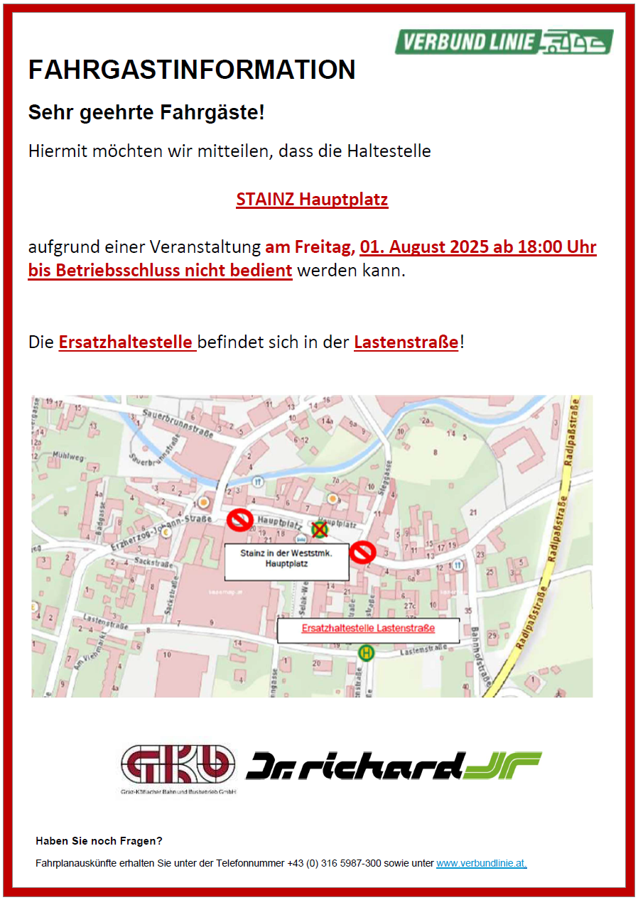 Sonderfahrplan