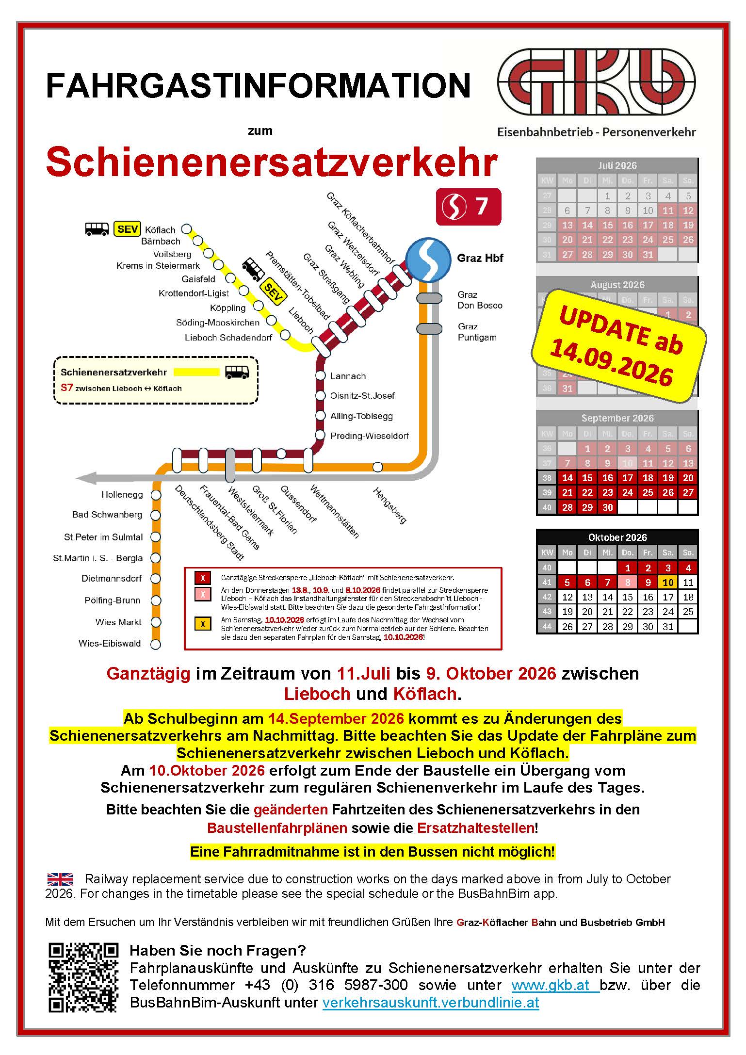 Sonderfahrplan