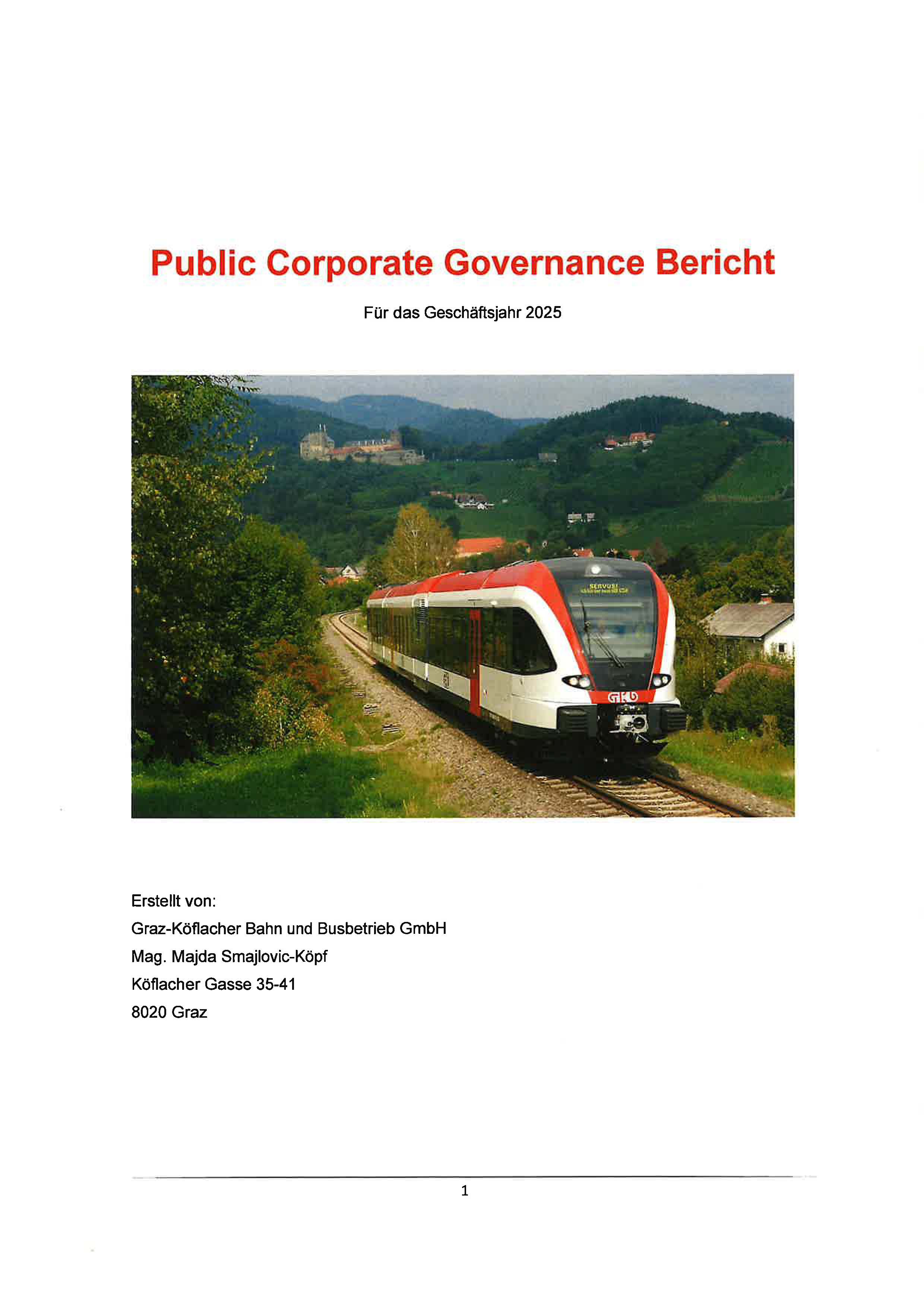Public Corporate Governance Bericht 2025